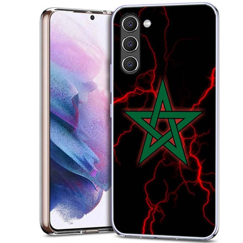Marokko Flagge Fußball Handyhülle für Samsung A16 A26 A36 A56 A17 A37 A57 A07 A06 A02S A12 A22 A32 A52S A72 Galaxy A70 A50S A71 A51