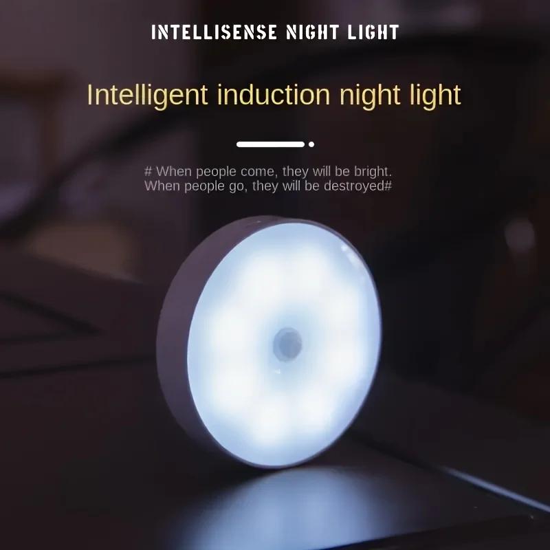 Nachtlicht Bewegungssensor Licht USB LED Lampe Mit Schalter Wiederaufladbar Induktor Lichter Für Küche Treppen Flur Schrank Schlafzimmer