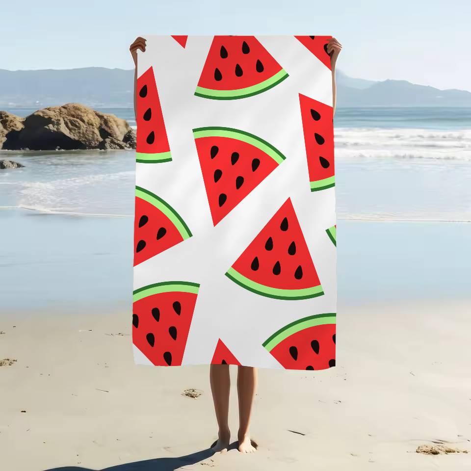 Fruit Watermelon Pattern Print Microfiber Beach Towels Quick Dry Towel Sand Beach Towels Pool Towel For Travel Swim Pool Yoga