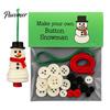 Button Ornament Crafting Set DIY Christmas Kit Stacked Colorful Buttons Tree Making Snowman/Santa/Angel/Tree Craft for Holiday Decor Educational Kids