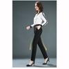 High Waist Trousers Women's Fashion Casual Pants Black Khaki Navy Blue Slacks Women Pantalones
