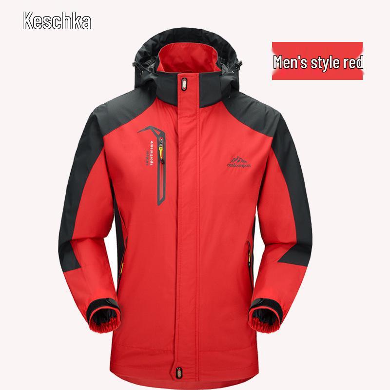 Unisex Outdoor Windproof Jacket - Single Layer, Lightweight, Waterproof Sportswear for Couples