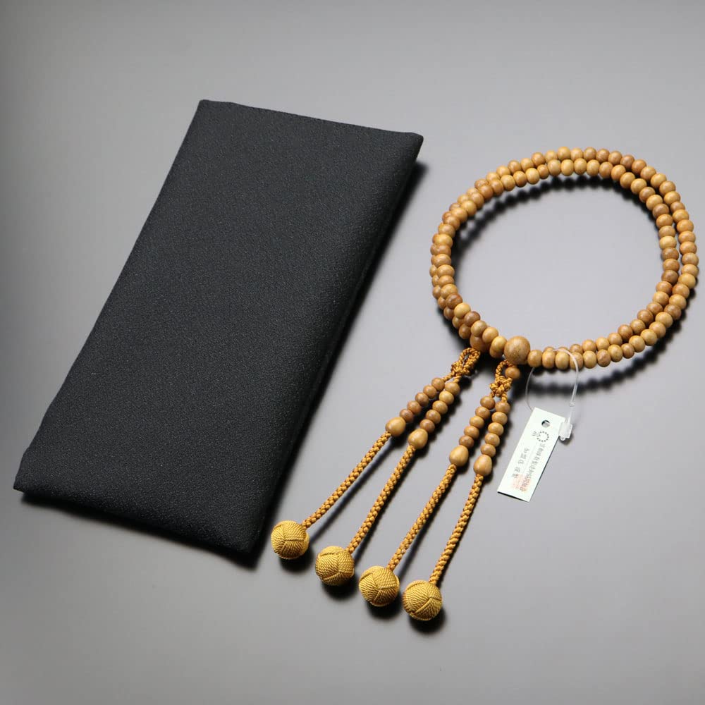 Shingonské buddhistické modlitební korálky pro ženy 8 Čistý Čisté hedvábí Sanskrit 108 Kjótská modlitba Přírodní 2 Autentická modlitba Kójasan 102330003 Sáček na modlitební korálky
