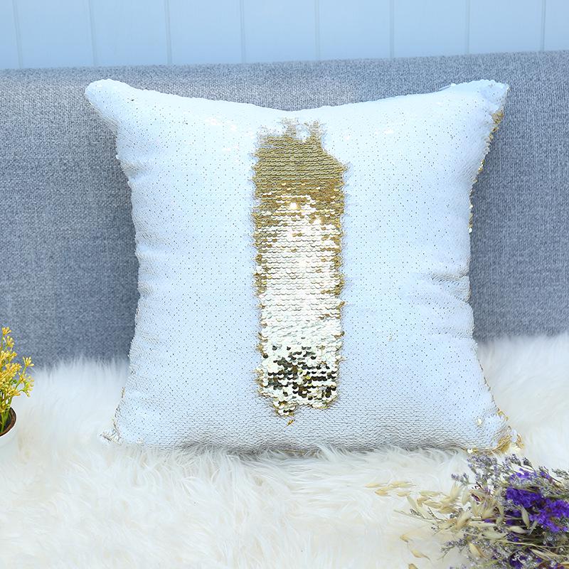 Sequined Pillowcase Contrasting Color Digital Series Cushion Cover Car Sofa Bedside Cushion Cover