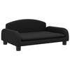 VidaXL Dog Bed, Pet Sofa with Wooden Frame, Basket for Puppies Indoor House, Black 171964