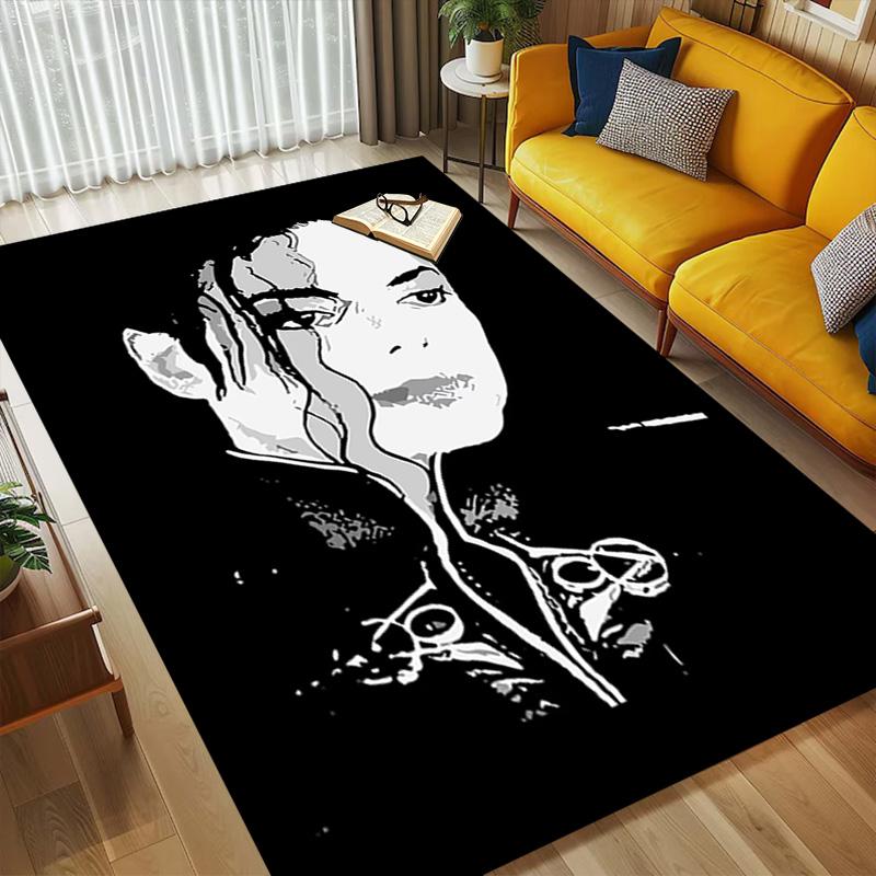 Michael Jackson Living Room Nonslip Area Rug Soft Carpet For Bedroom Gameoom Playroom Sofa Office Home Decor Doormat