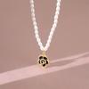 Design Full Diamond Camellia Necklace Women'S Light Luxury Versatile Style Pearl Chain Accessories
