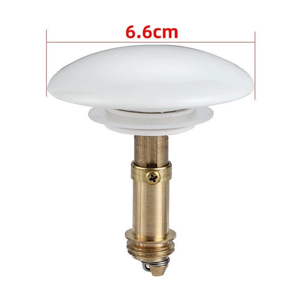 

Basin Brass Cover Pop-Up Sink Drain Leak-proof Design белый