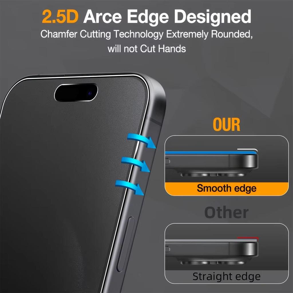 Factory Price High Quality 360 Degree Tempered Glass Privacy Anti Spy Screen Protector Film for iPhone Samsung