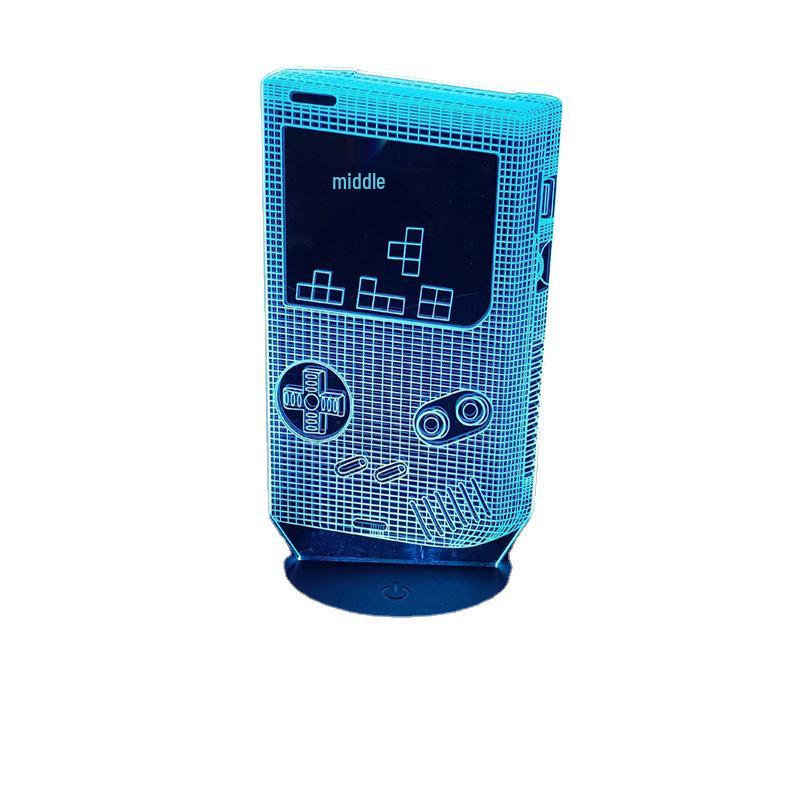 Creative 3D Game Controller Desk Lamp: 7-Color LED Decorative Night Light for Xbox