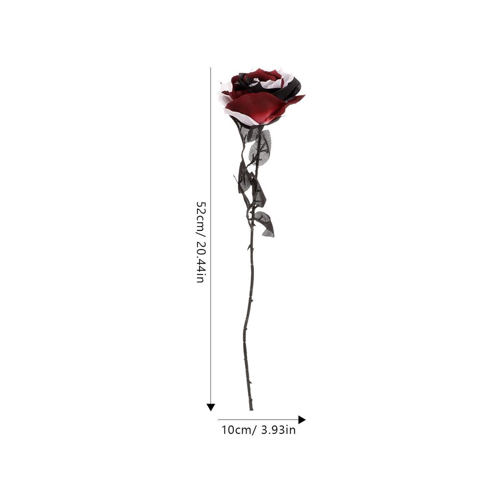 3Pcs Halloween Simulation Rose Decoration Wedding Home Ornament Party Decorative Prop Photo Shooting Background