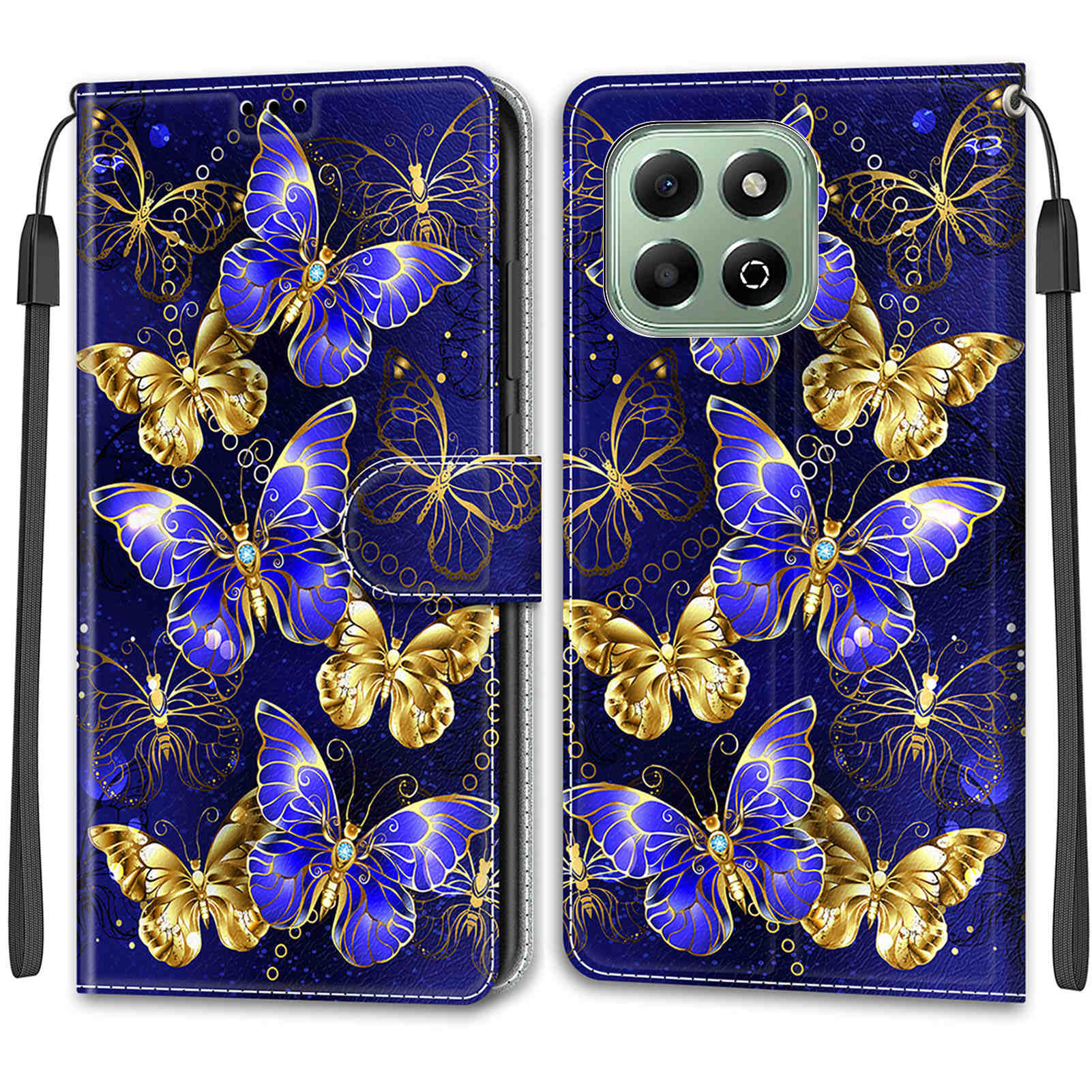 

Роскошный окрашенный кожаный чехол-кошелек в стиле книги, защитный чехол для Honor X6B X7B X8B X6A X8A X9A X50/Honor 200 Magic6 Honor90 Huawei P20 P30 Mate60 Honor X6b