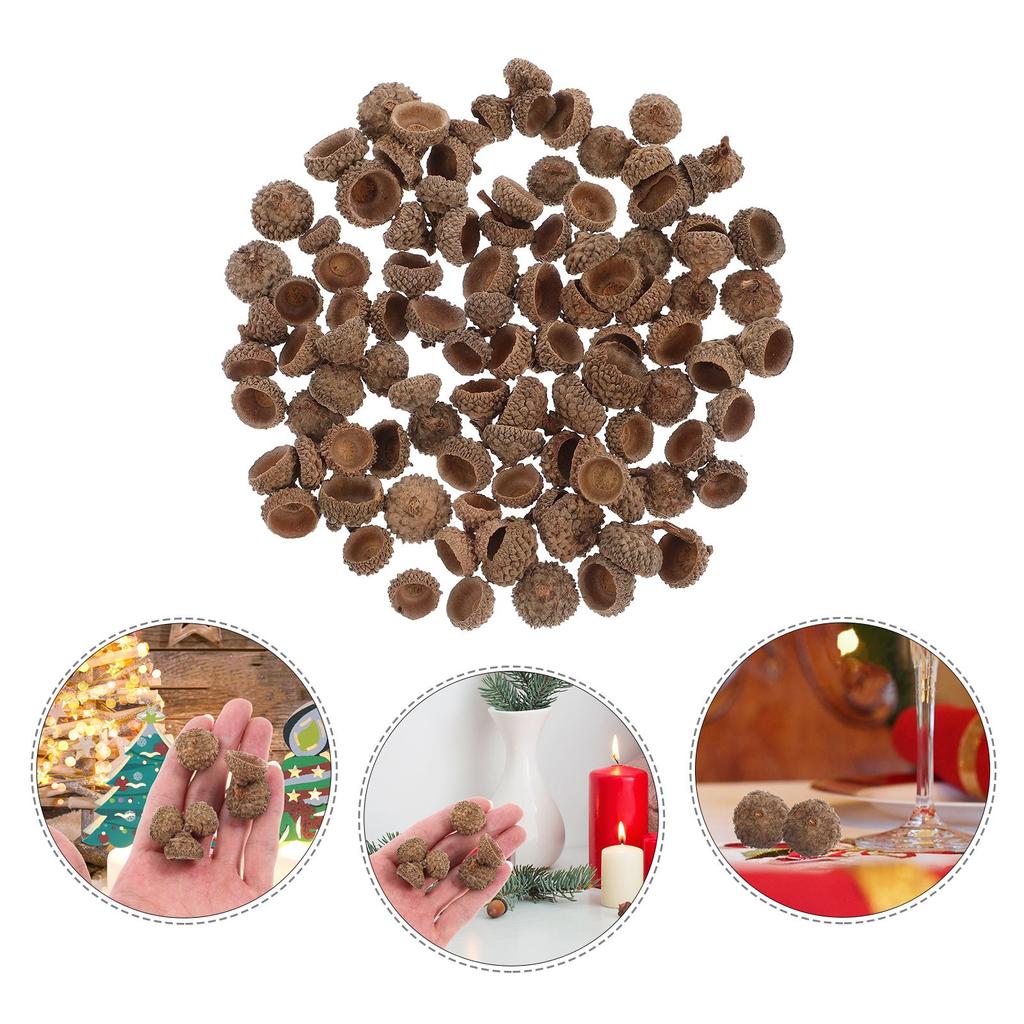 50/100PC Natural Acorn Cap Dried Acorn Decorative Christmas Tree Hanging Pendant DIY Autumn Fall Ornament For Golden Christmas