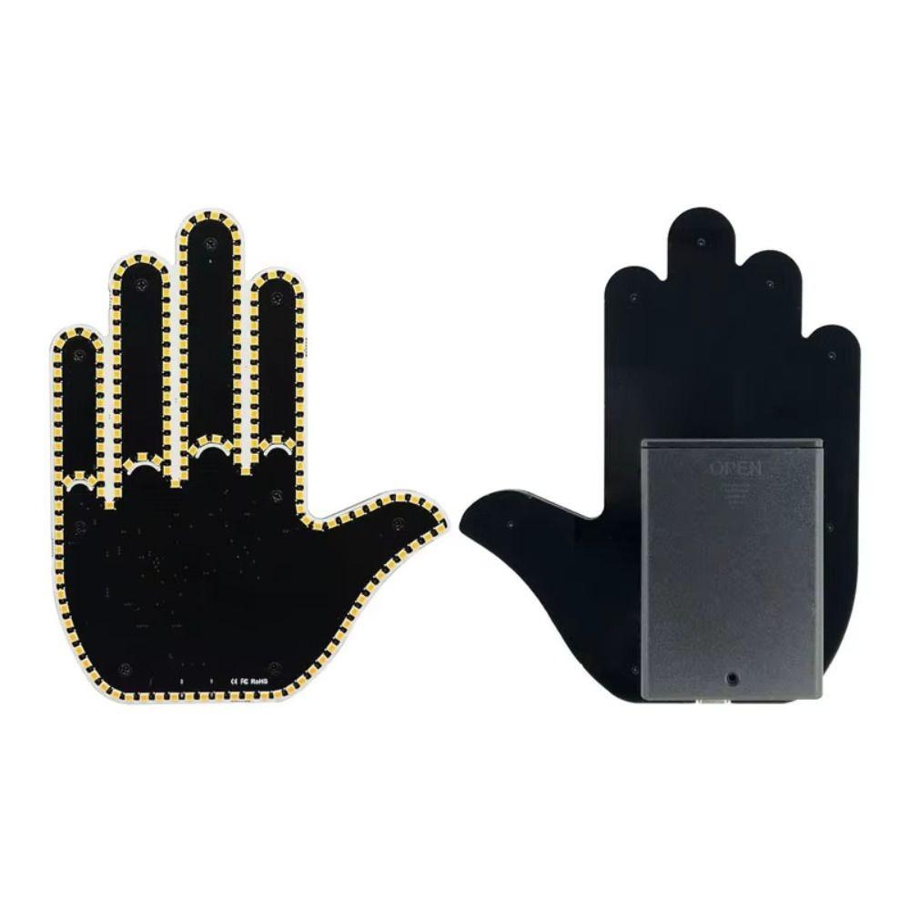 Funny Finger Hand Lamp Remote Control Car Decoration Panel Gesture Lights Road Rage Signs