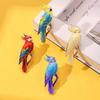 Set Colored Parrot Metal Badge Personality Animal Bird Cute Brooch Clothes Accessories
