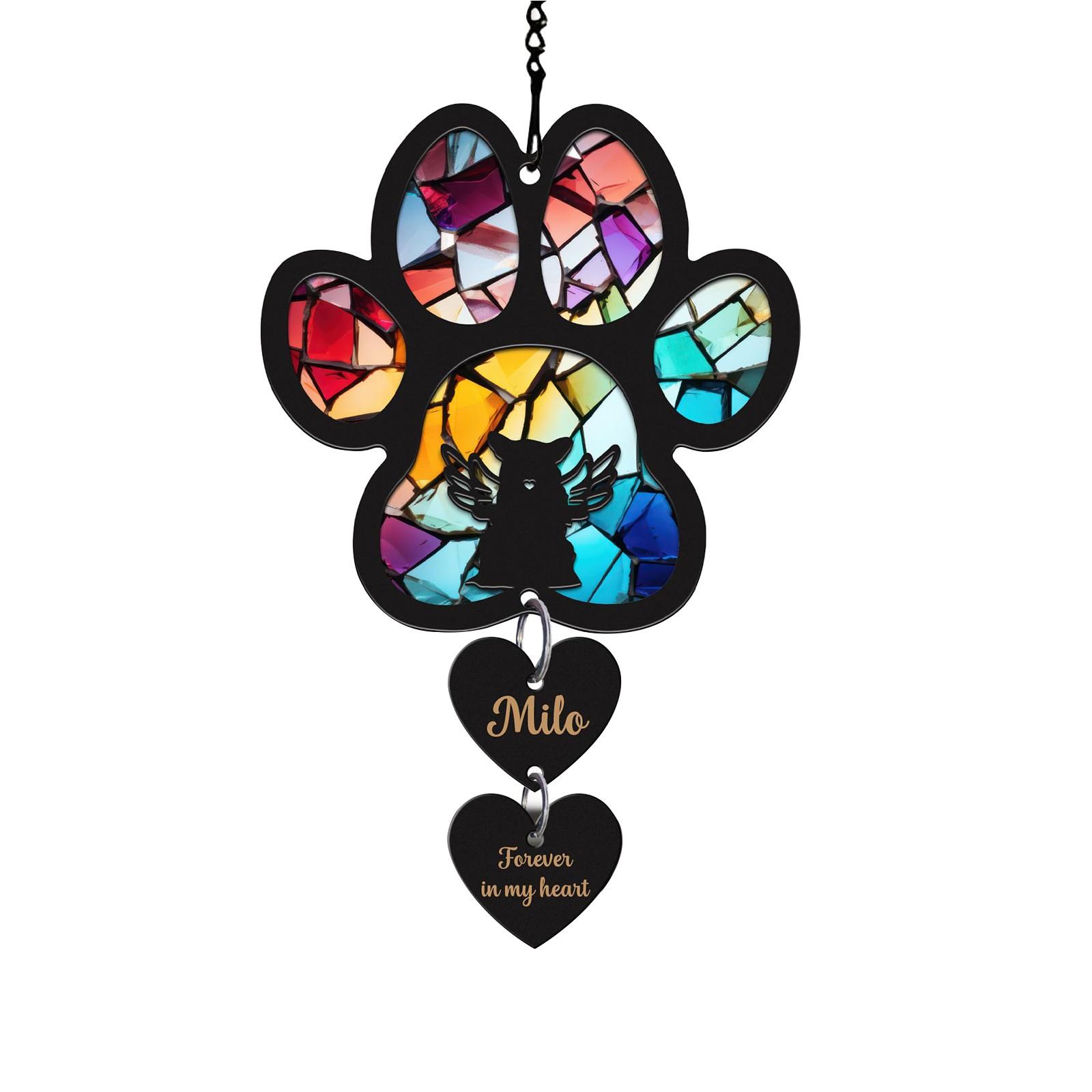 

Мемориальный ловец солнца для домашних животных, персонализированный мемориальный ловец солнца для домашних животных с индивидуальной породой и именем собаки One Size