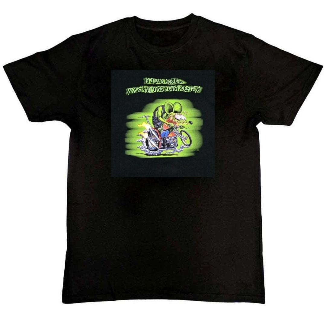 Rare Rat Fink Ed Roth Graphic Print Mens T-Shirt XXL