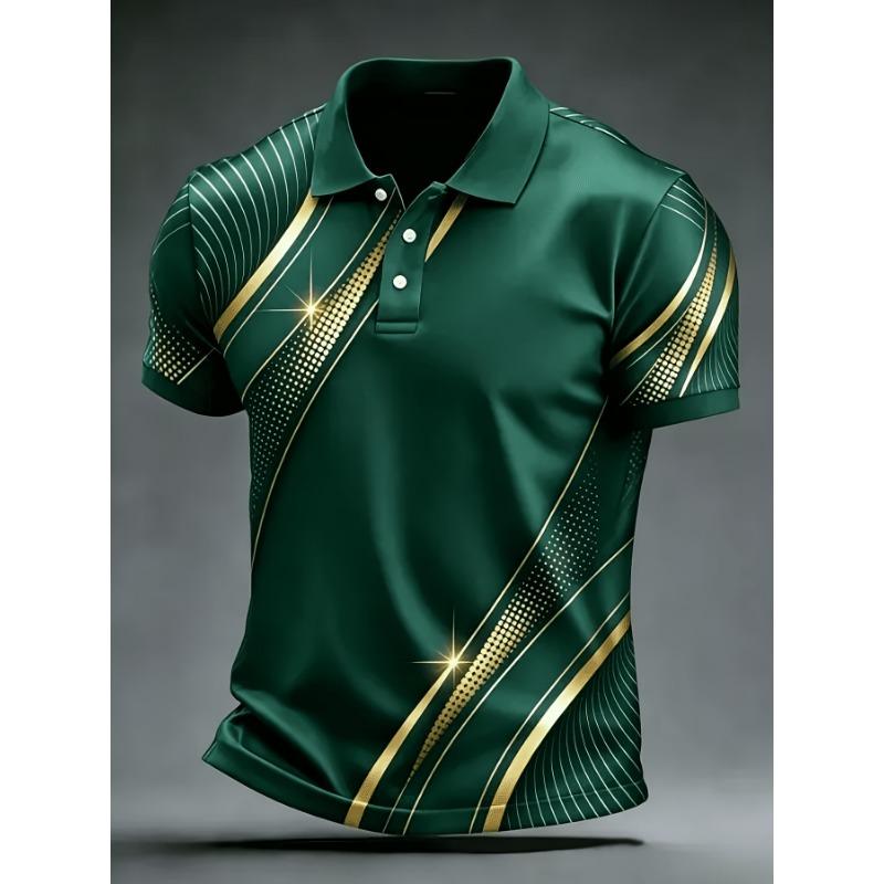 Men's Print Golf Polo Shirt Short Sleeve Micro Elastic Polyester Outdoor Casual Summer Streetwear Daily Wear