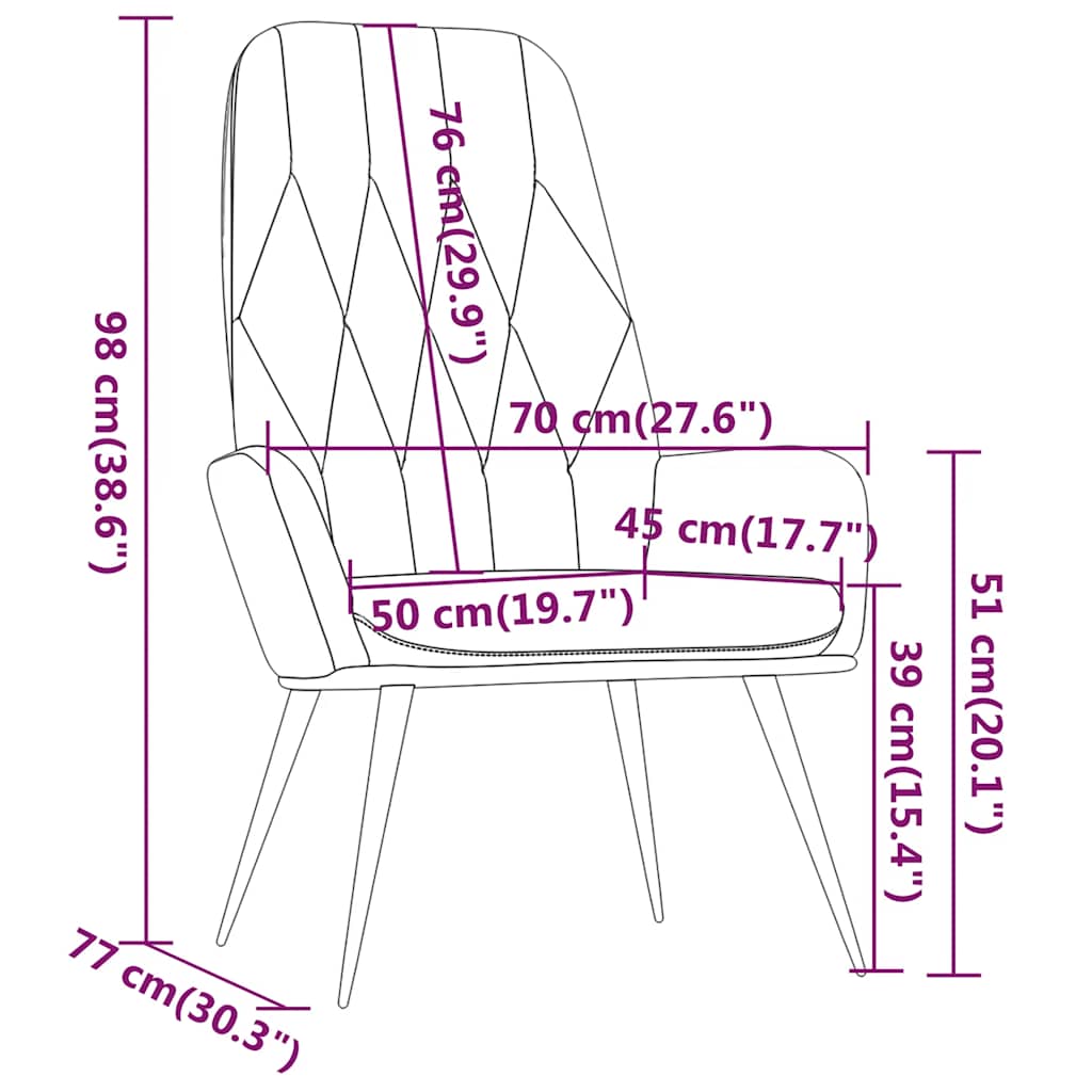 Vidaxl Fotel, Ciemnozielony, Obity Aksamitem
