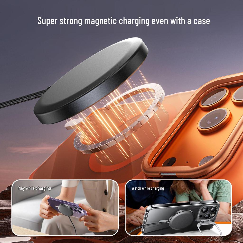 25W MagSafe Magnetic Wireless Charger for Apple, Huawei, Android - Car & Desktop Fast Charging