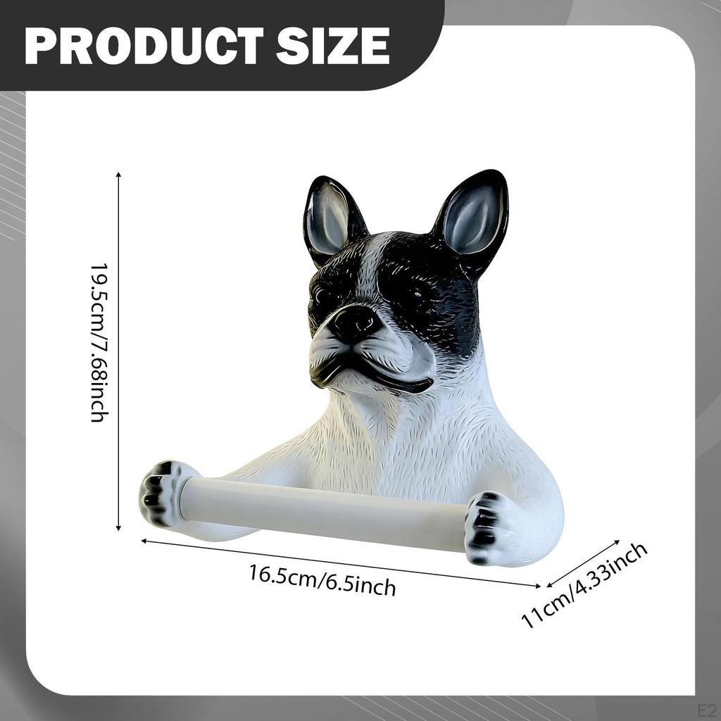 Dog Toilet Paper Holder,Paper Storage,Easy Installation Dispenser Tissue Roll Holder for Bath Room