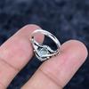 Rainbow Moonstone Gemstone 925 Sterling Silver Jewelry Ring Size 6.5 MM-3446