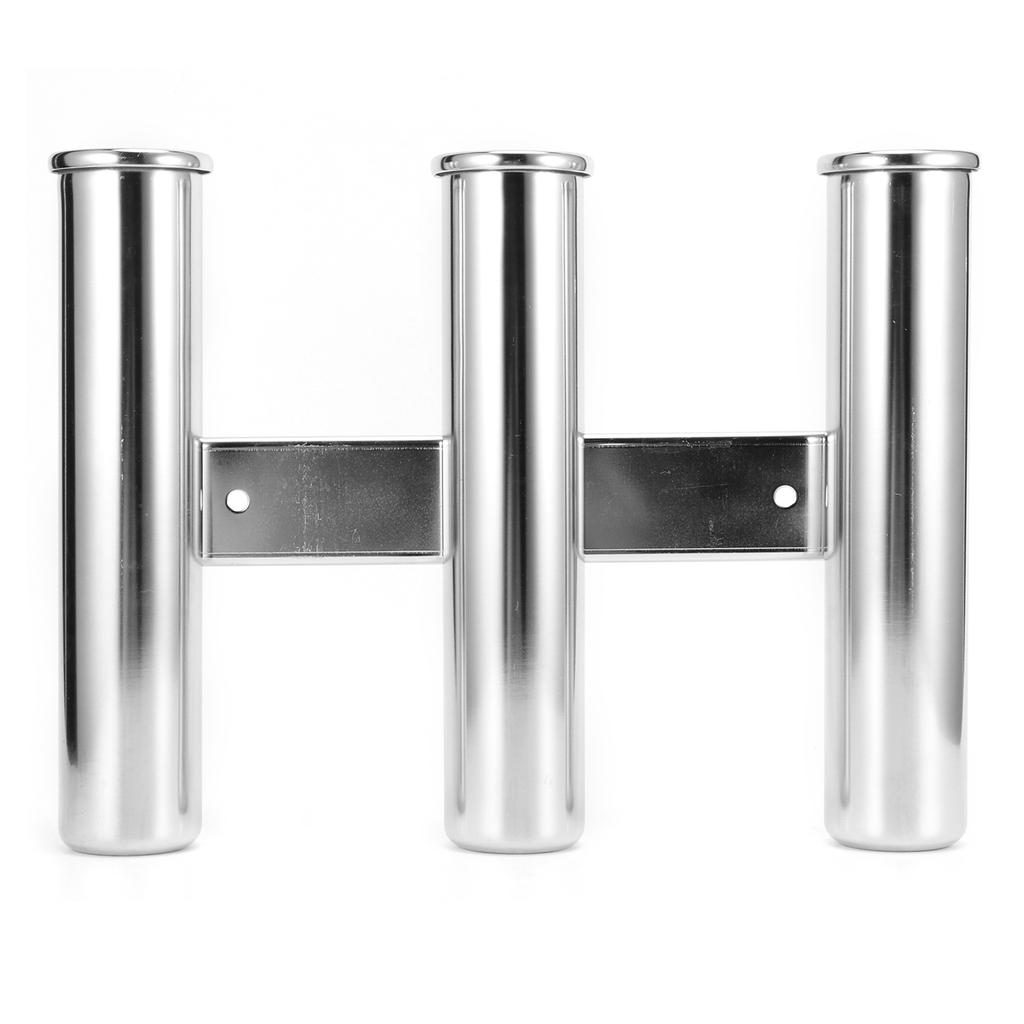 3 Tube Fishing Rod Holder Rack Stainless Steel Marine Yacht Boat Hardware Accessory