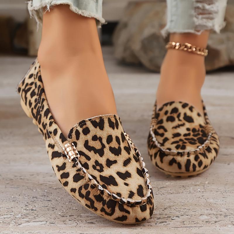 Leopard Print Casual Loafers