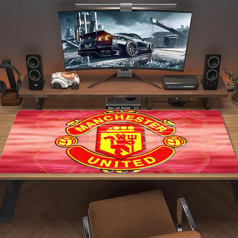 Man Utd2 Print Cushion Non-slip Laptop Tablet Big Mousepad XXL Mat Mini PC Playmat With Lock Edge