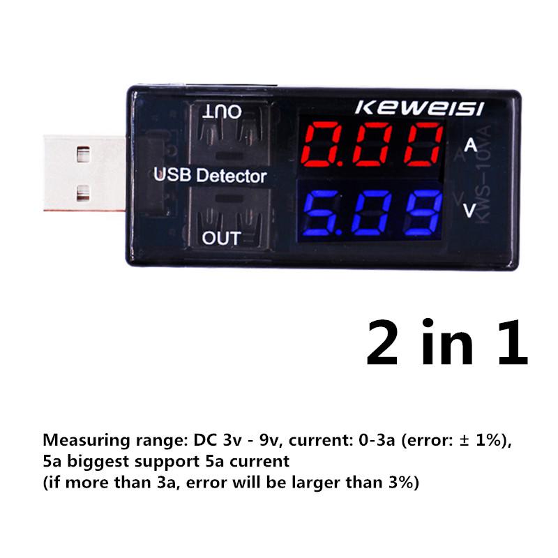 LCD Screen Mini Creative Phone USB Tester Portable Doctor Voltage Current Meter Mobile Power Charger Detector