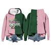 Women's Casual Fashion Wine Turkey Family Thanksgiving Print Long Sleeve O-Neck Pullover Hoodies