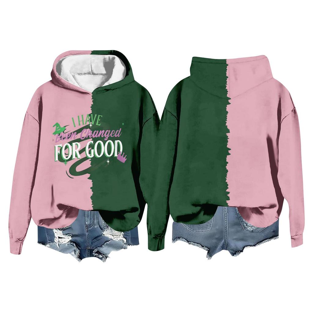 Women's Casual Fashion Wine Turkey Family Thanksgiving Print Long Sleeve O-Neck Pullover Hoodies