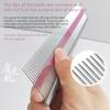 Professional Pet Grooming Comb Purple Stripes Copper Handle Piano Wire Teeth Dog Hair Removal Tool