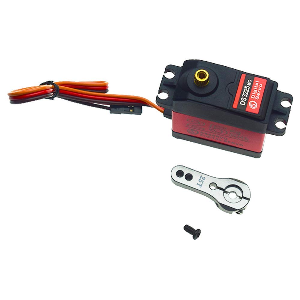 Zosky DS3225 25kg High Torque Full Metal Digital Steering Servo, Waterproof, for Baja RC Cars (Control Angle 180°)