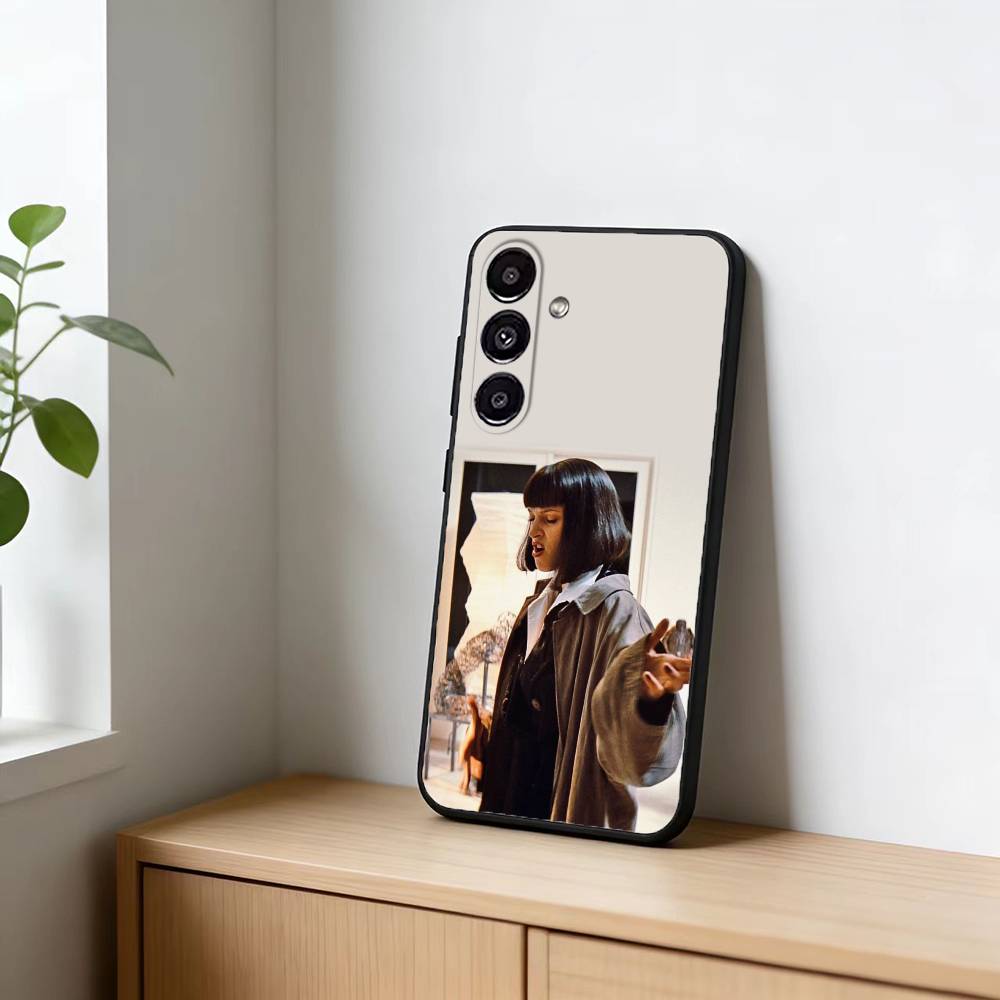 P-pulp fiction mia wallace costume Phone Case For Samsung Galaxy A91,80,73,72 ,71,53,52,32 ,31,22,21s,20,Soft Black Case