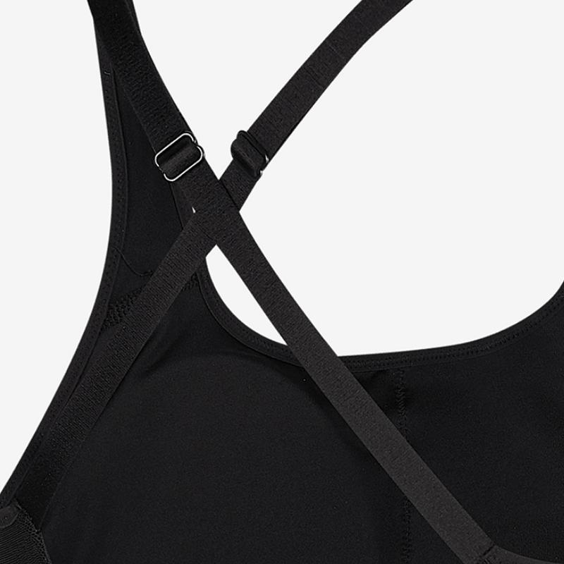 Nike Strappy Solid Medium Support Sports Bra Women Underwear Black CD7130-010