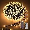Chibi Maruko-chan Solar-Powered Outdoor String Lights: White and Colored Ball Decorative Lights, Waterproof for Camping and New Year Festivities.