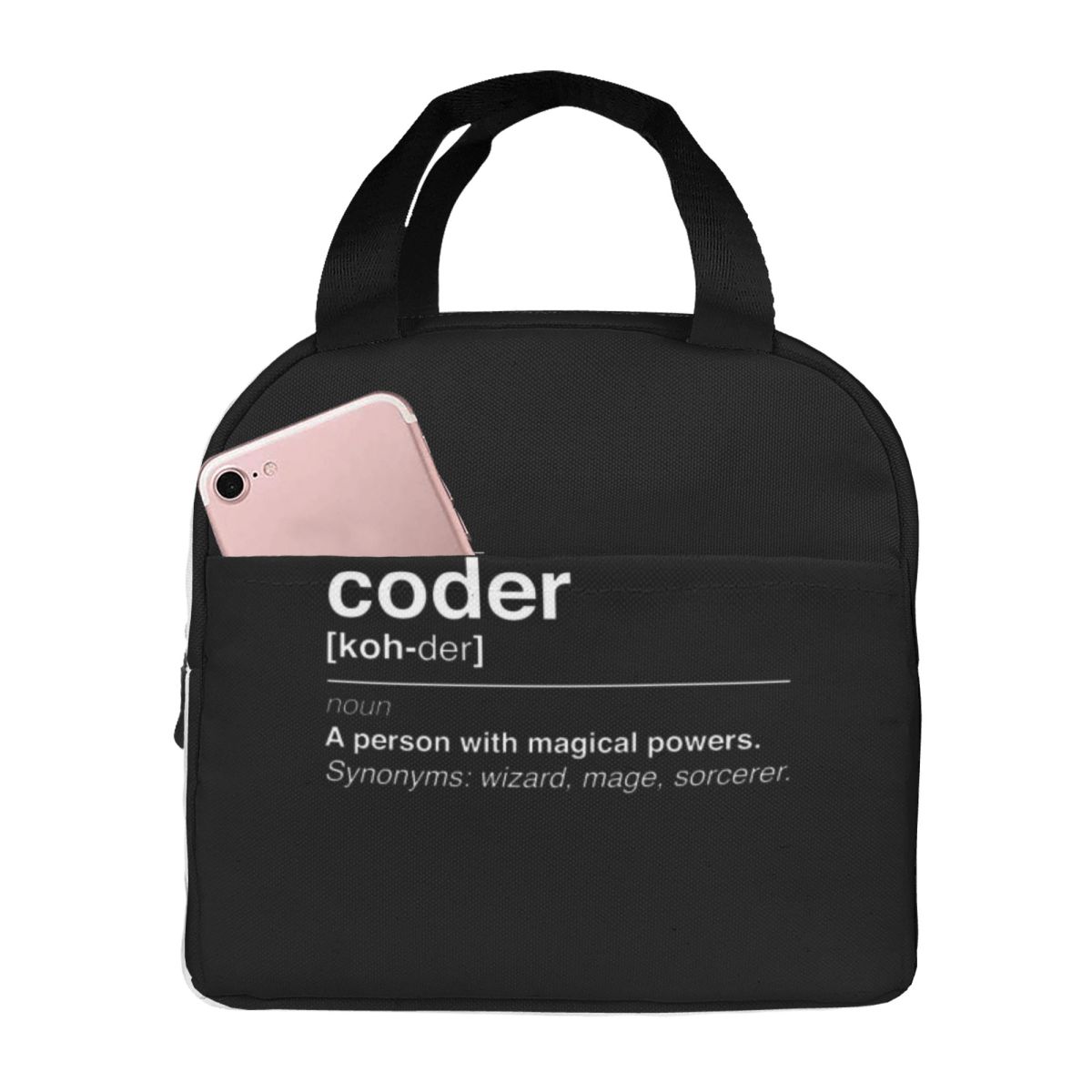 Coder Definition Insulated Lunch Bag for Women Office Cooler Thermal Food Box Tote Leakproof Lunch Boxes Container One Size