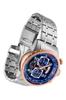 Aviator Quartz 48mm Stainless Steel Blue [Invicta] Watch, Case, Silver, Strap, Dial, 17203, Men's [Used]