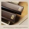 Black Rosewood Calligraphy Paperweight & Ruler Gift Set - Four Treasures for Beginner Study
