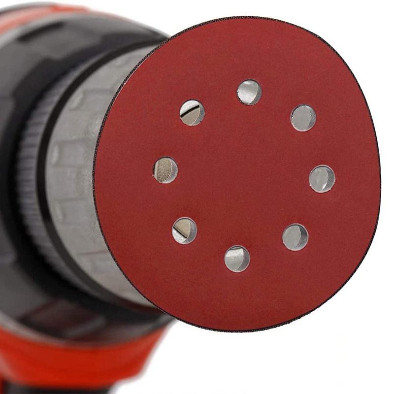 A96I-2Stk Ersatz-Schleifscheiben-Trägerpads Runde Klett-Rückseite Exzenterschleifer Ersatzpad 125mm 8 Loch