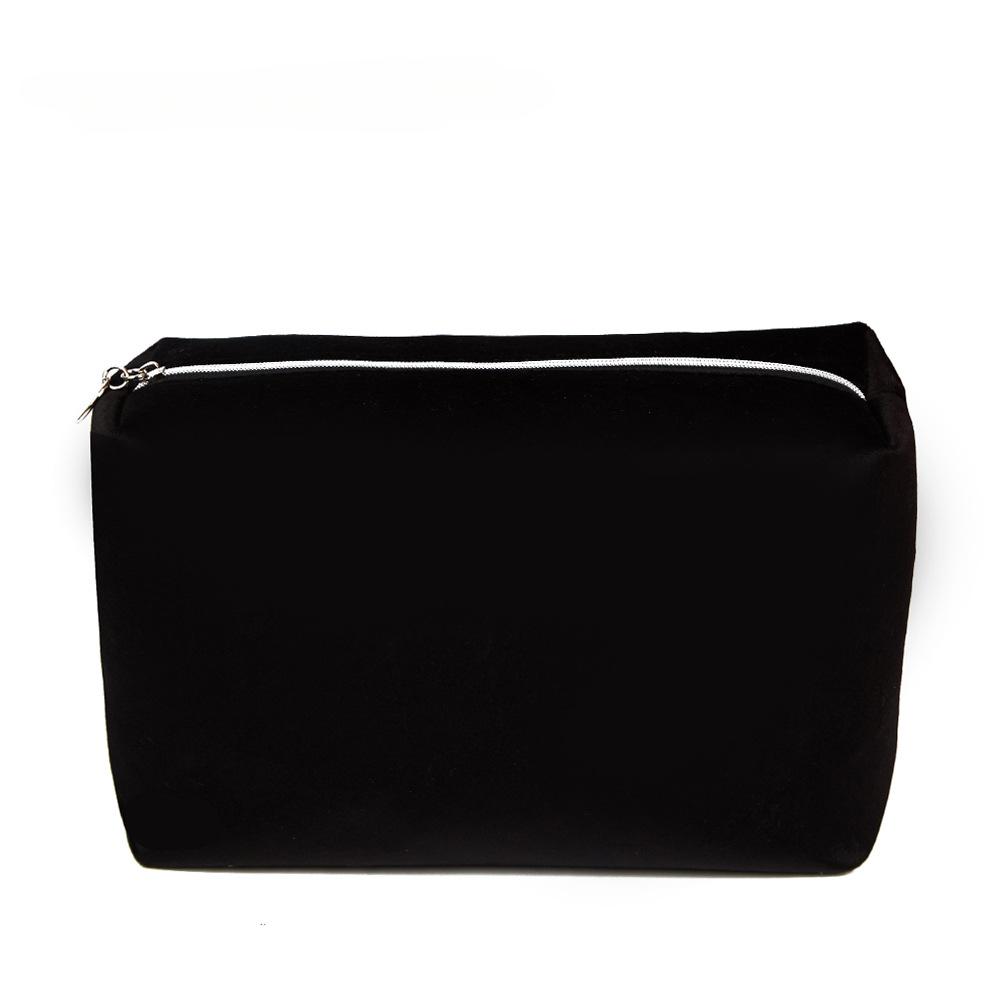 

Косметичка в скандинавском стиле, большая вместимость, сумка для хранения средств по уходу за кожей, портативная простая бархатная сумка для хранения, косметичка чёрный