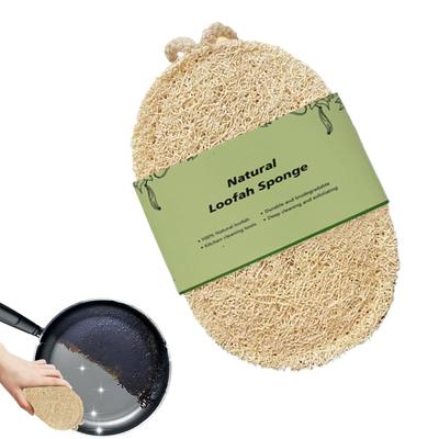Esponja de Lufa Natural Pano de Lavar Louça Esponja de Lufa Esfregão Almofada Esfregadeira para Pratos Panelas Manchas de Óleo Limpeza de Cozinha Escovas Almofada