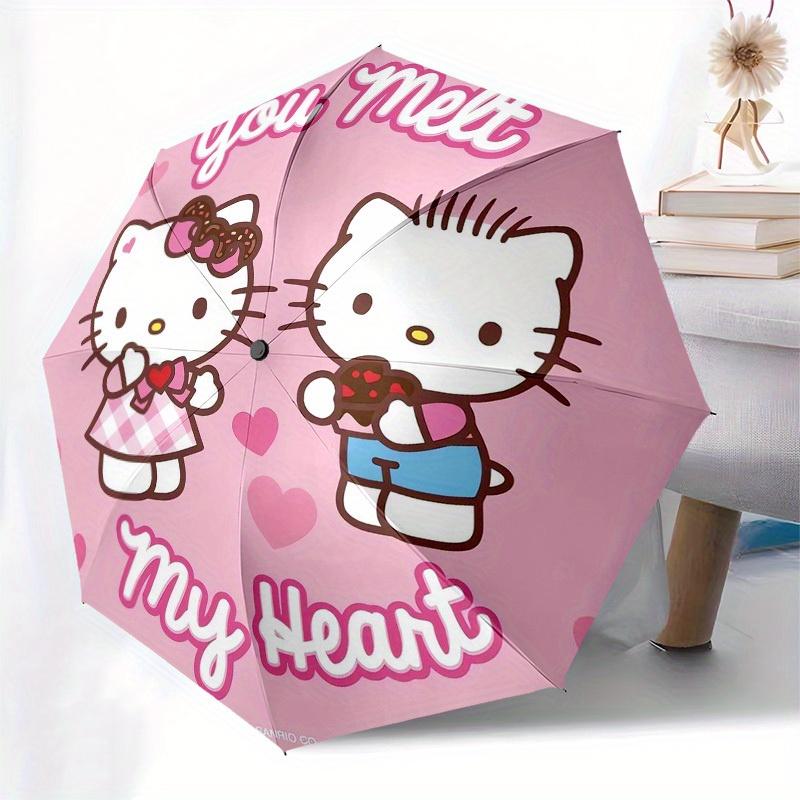 1pc Hello Kitty Romance Umbrella with Plastic Handle,Suitable for All Seasons Home Travel Outdoor UmbrellaSanlio435
