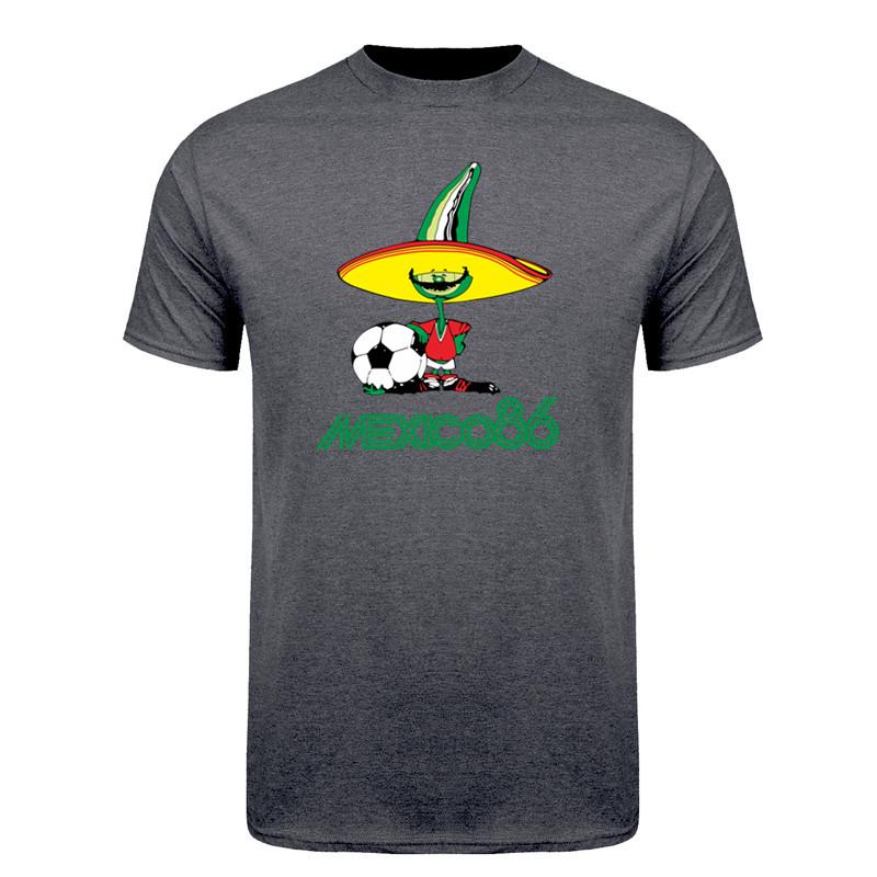 Mexico 86 Pique Print TShirt Funny Unisex Graphic Fashion Summer Cotton Short Sleeve T Shirts Tops LH422