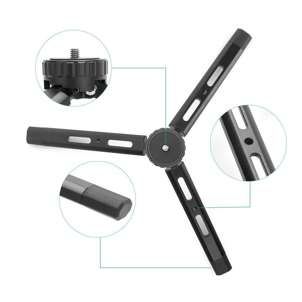 Aluminum Desktop Ball Head Tripod for Projector & Phone Streaming