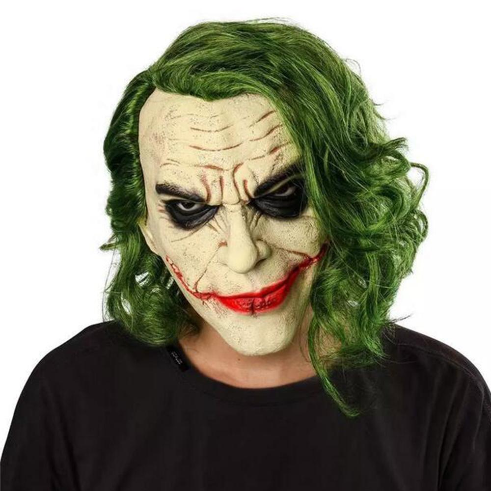 Maska Jokera Klauna Strašidelná Halloweenská Latexová Maska Pro Cosplay Kostýmové Rekvizity Celá Hlava