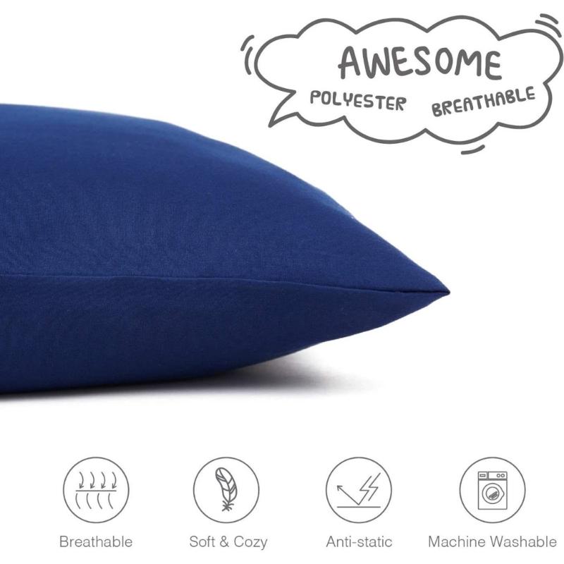 Easily Care Pillowcase Durable And Soft Microfiber Fabric Cushion Cover For Home Use Styles &Comfort Decoration