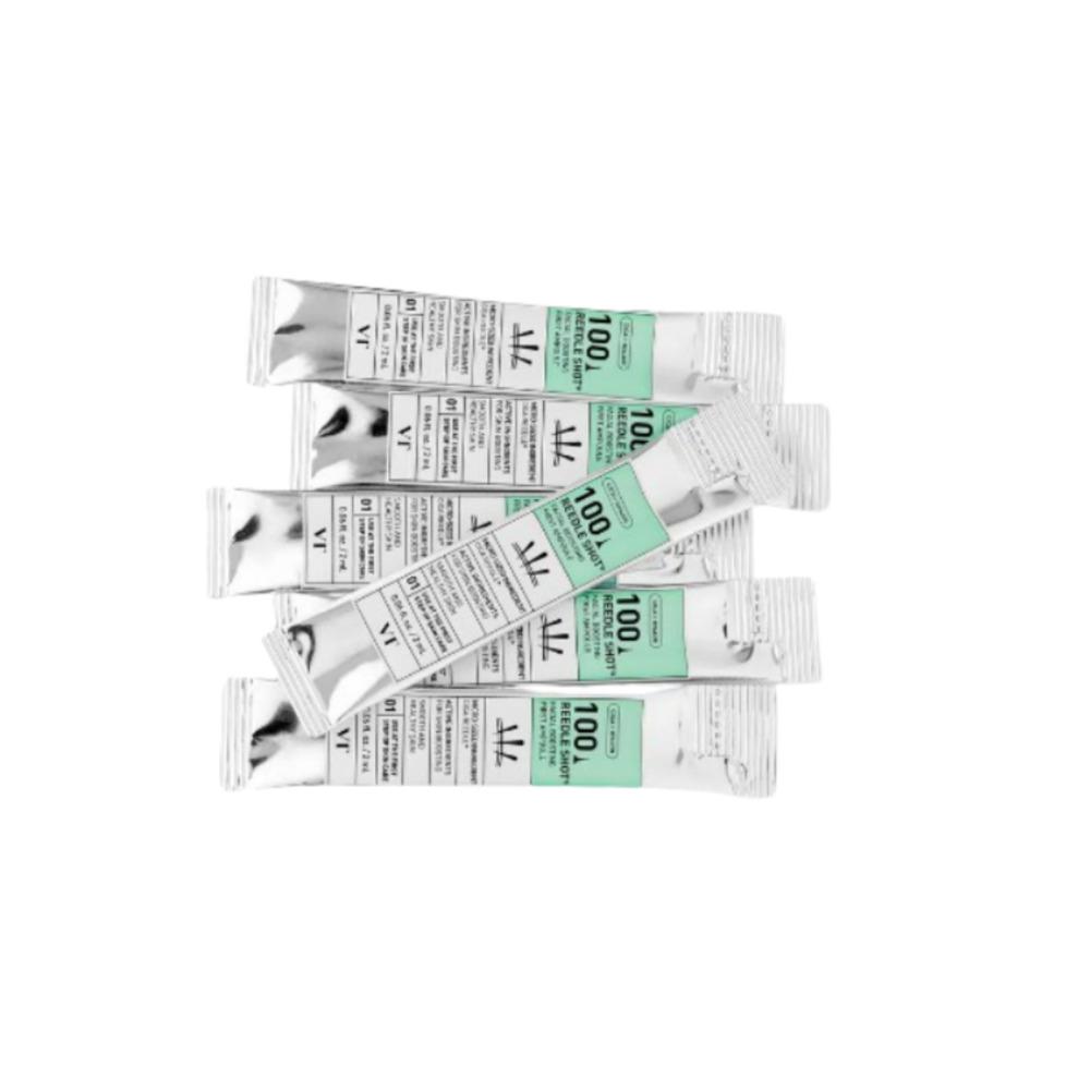 VT Reedle Shot 100 Facial Boosting First Ampoule Skin Texture Renewal & Glow Booster (2ml x 6)