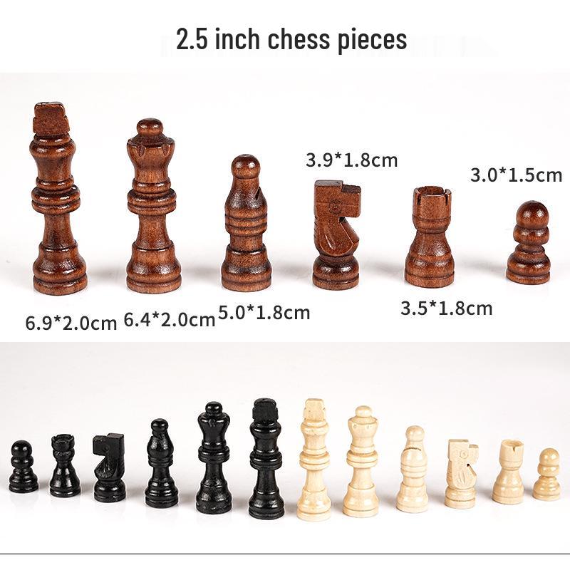 Solid Wood Chess Pieces, Available In 1.5", 2", 2.5", and 3" Sizes
